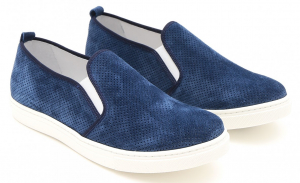 Wholesale Joblot of 5 IL Gufo Kids Slip-On Suede Leather Shoes Blue