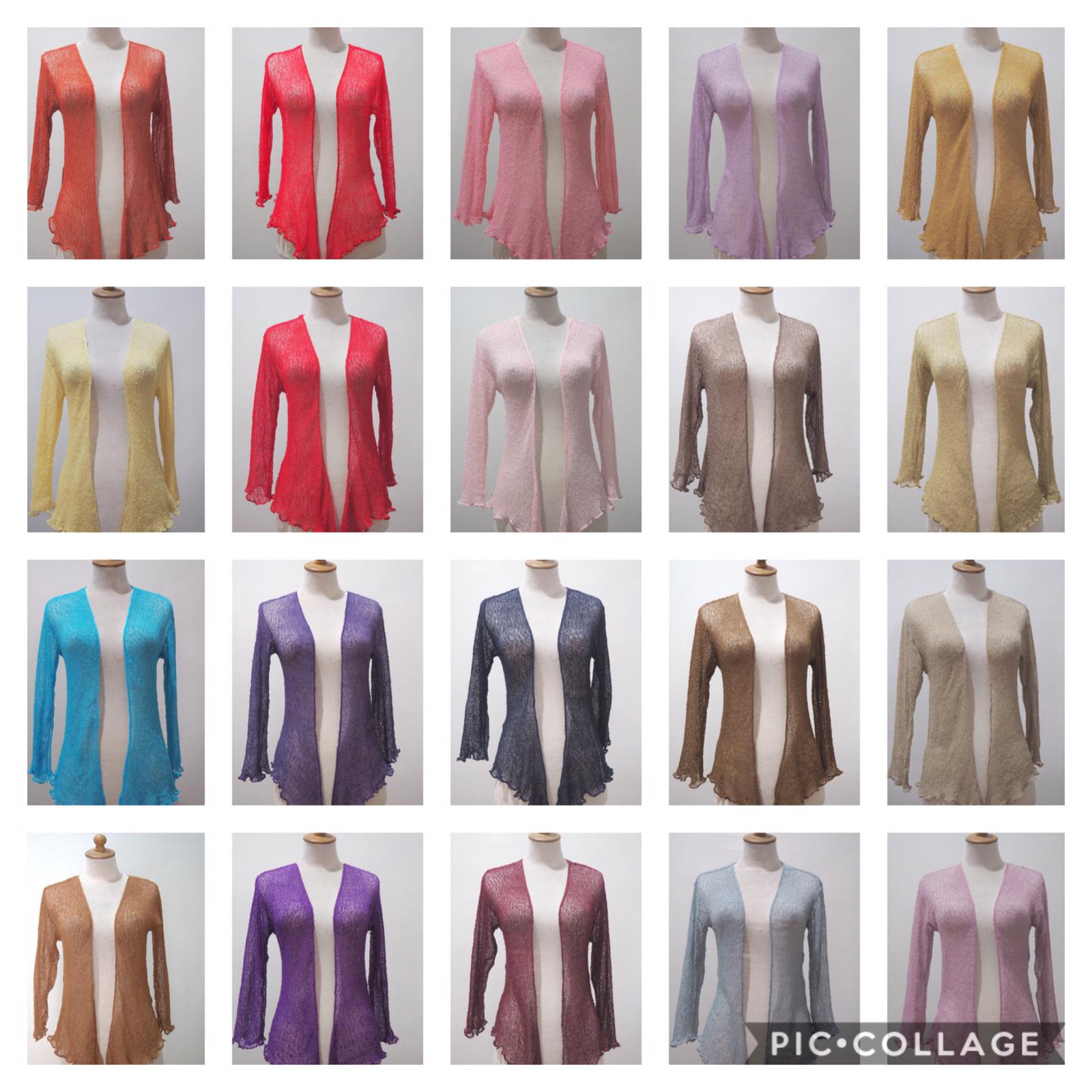 Shrug Women Ladies One Size Stretch Net Over 50 Colors Summer Cardigan 150 Pcs