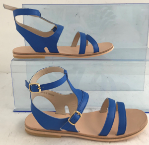 Wholesale Joblot of 3 Chloe Girls Blue Leather Strap Sandals Mixed Sizes