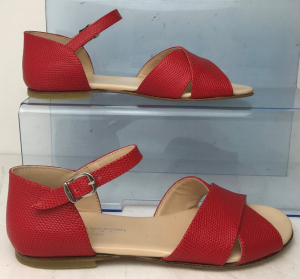 Wholesale Joblot of 7 Ermanno Scervino Girls Red Textured Leather Sandals