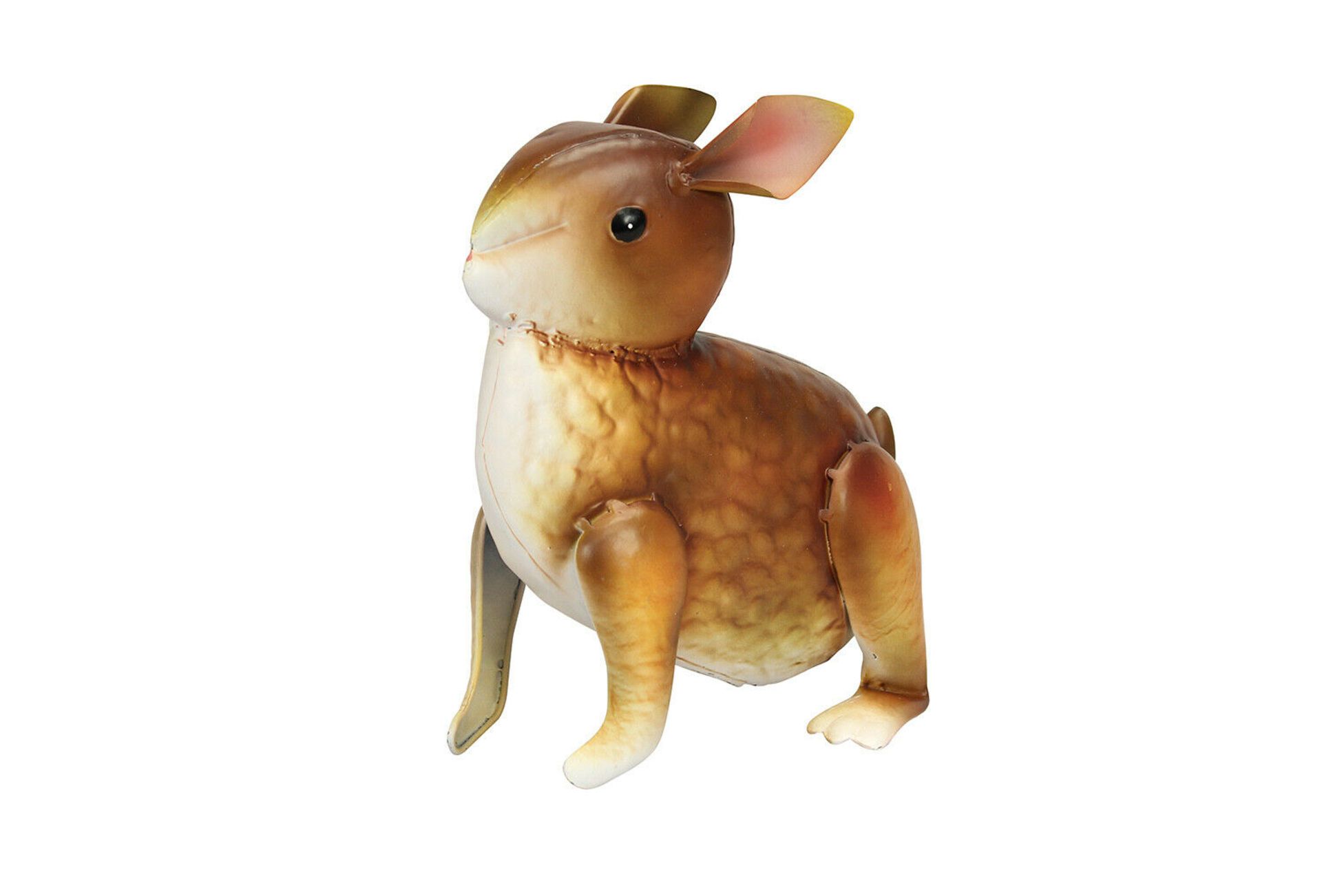 Primus Grey Brown Metal Garden Rabbit Ornament - High Margin Available - 54 x Units