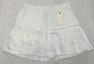 One Off Joblot of 6 Miss Grant Girls White Summer Shorts with Pleat 3 Sizes