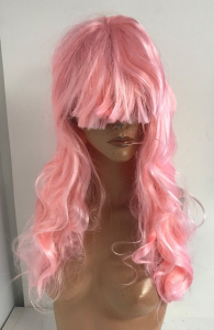 One Off Joblot of 15 Reelva Womens Light Pink Curly Hair Wig WIGC062