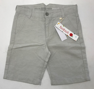 One Off Joblot of 12 Boboli Grey Linen Blend Boys Shorts in a Range of Sizes