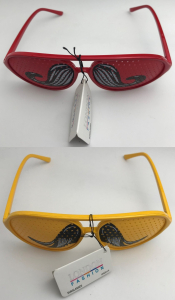 Wholesale Joblot of 20 Pin Hole Moustache Design Novelty Glasses 2 Colours 210