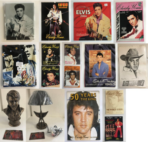 Pallet of 5162 Official Elvis Stock - Calendars, Magazines, Figurines P1