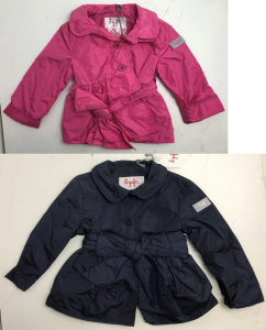 One Off Joblot of 4 IL Gufo Girls Coats with Bow-Tie at Waist Navy & Pink