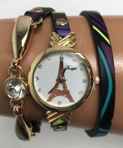 Wholesale Joblot of 11 Womens Eiffel Tower Triple Wrap Watches