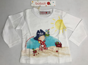 One Off Joblot of 6 Boboli Baby Girls Long Sleeve Pirate Play Time Tops