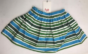 One Off Joblot of 5 IL Gufo Girls Green/Blue Stripe Skirt Mixed Sizes