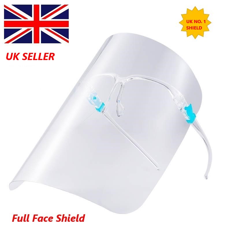 Face Shield with Glasses, Face Visor, Full Face Cover Protection, Reuseable shield
