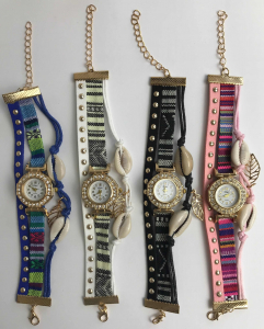 Wholesale Joblot Of 10 Womens Fabric, Faux Leather & Shell Watches 4 Colours