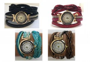 Wholesale Joblot Of 10 Womens Double Wrap Braided Evening Watches