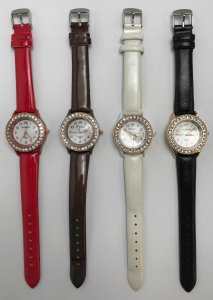 Wholesale Joblot of 10 Faux Leather WoMaGee Watches In Four Colours