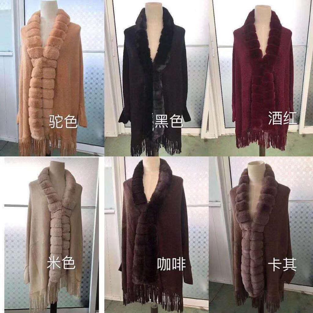 Faux Fur Cape New Arrival 1497-1 6 Pcs