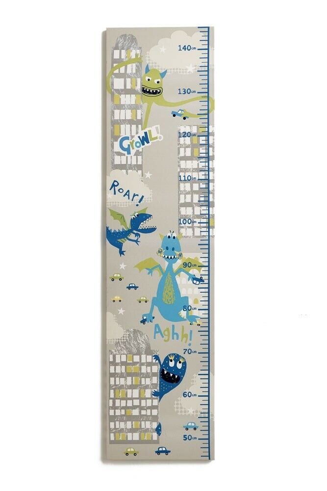 Arthouse Monster Madness Height Chart 25cm x 100cm Childrens Kids Bedroom Wall - 18 Units Per Lot