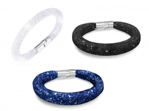 Wholesale Joblot Of 10 Ladies Stardust Bracelets In Blue, Black And White