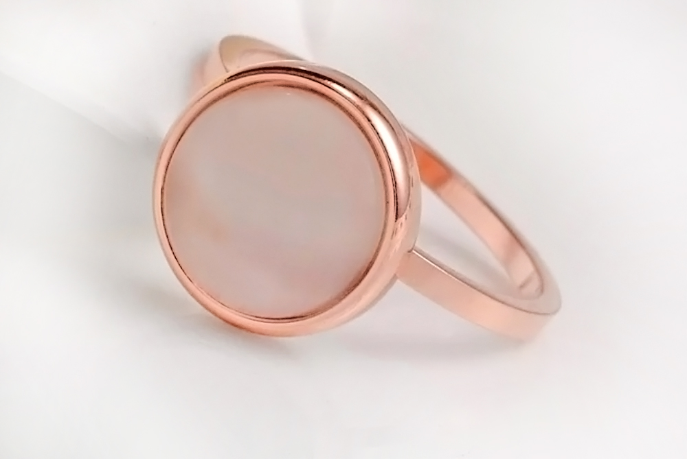 600pc Beautiful Rose Gold Plated Created Opal Ring Size Variation (4 sizes) UK SELLER/GCJ052