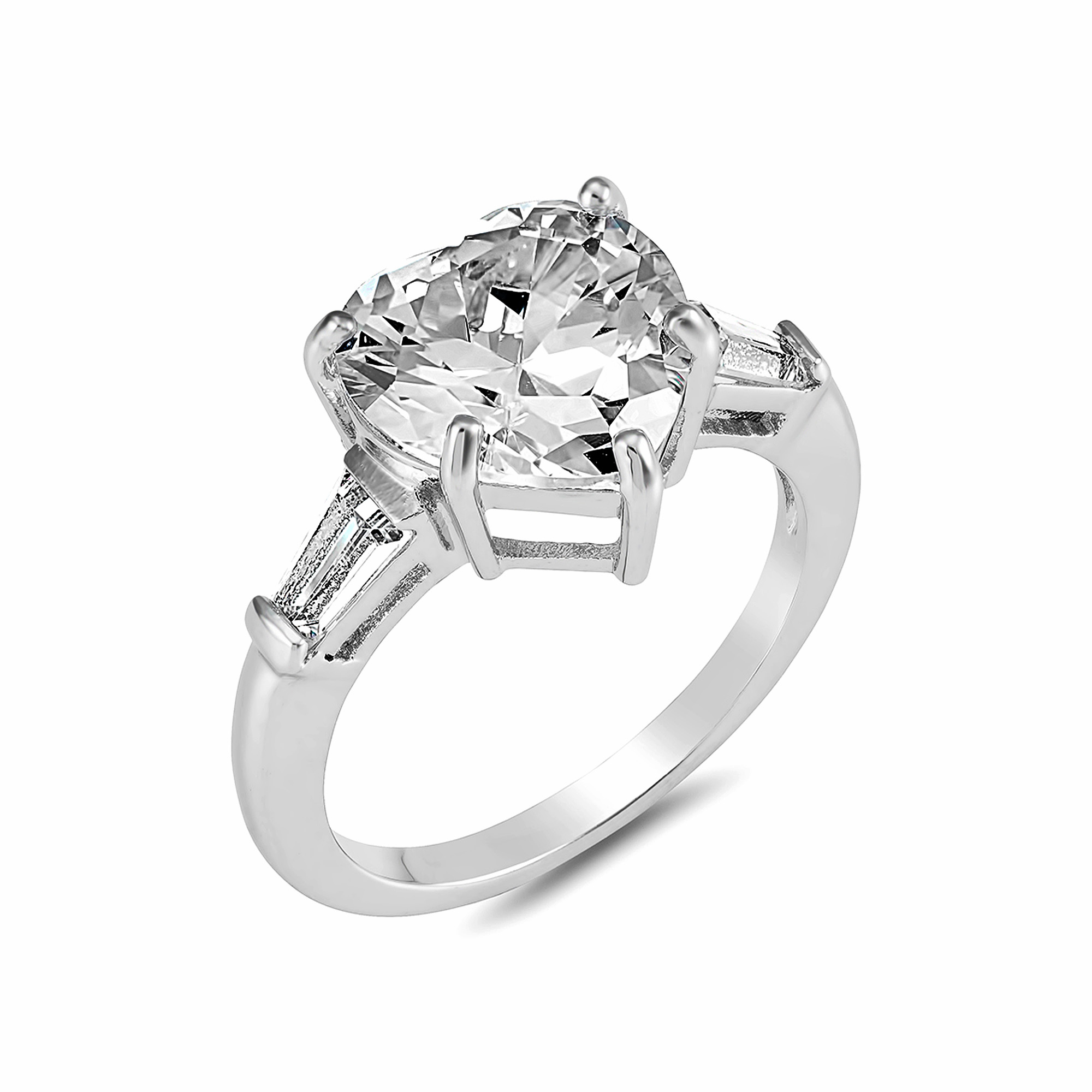 20 x Crystal Angel Heart Ring (4 Sizes, 5 Rings Per Size) Sizes K, M, P, R l UK SELLER l GCJ029