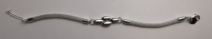 One Off Joblot Of 8 Silver Oval Cluster Bracelets With Tube Mesh Straps