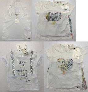 One Off Joblot of 7 Twinset Girls White Tops Mixed Styles Various Sizes