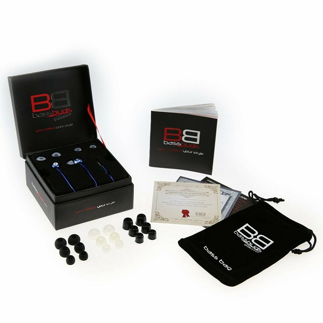10 x Bassbuds Classic Collection In-Ear Headphones 