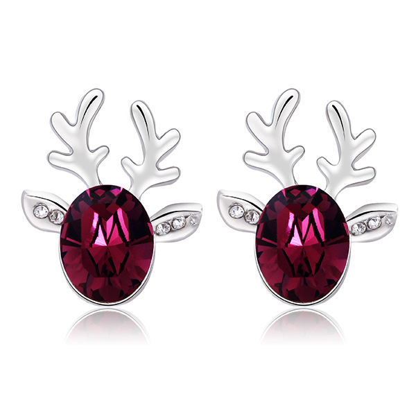 20 x Rudolph Reindeer Crystal Stud Earrings Christmas Presents Gift l UK SELLER l GCJ079