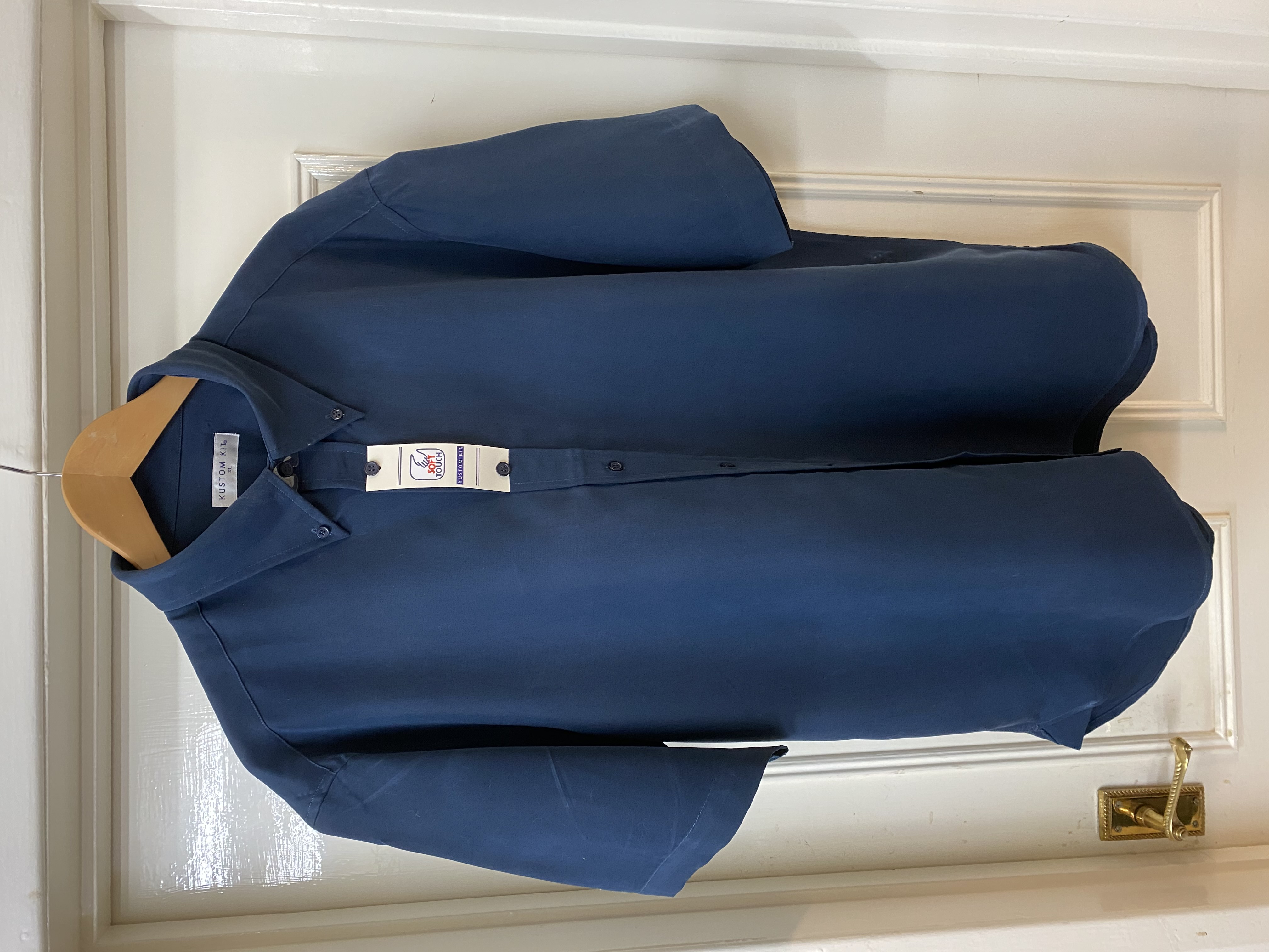10x Navy Blue Short Sleeve Shirt, High Quality, Soft Touch, Kustom Kit S, M, XL