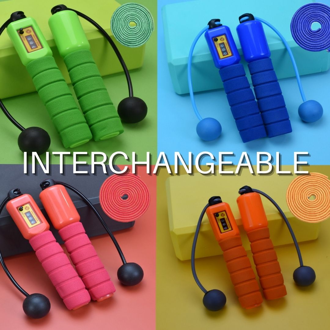 20 x Skipping Rope Interchangeable Cordless Auto-counting 2-way , Indoor & Outdoor Both, Mixed Colour l UK SELLER l GCHFE002