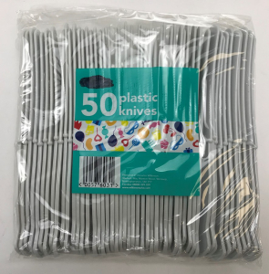 Wholesale Joblot of 48 Packs of 50 Ex-High Street Plastic Knives