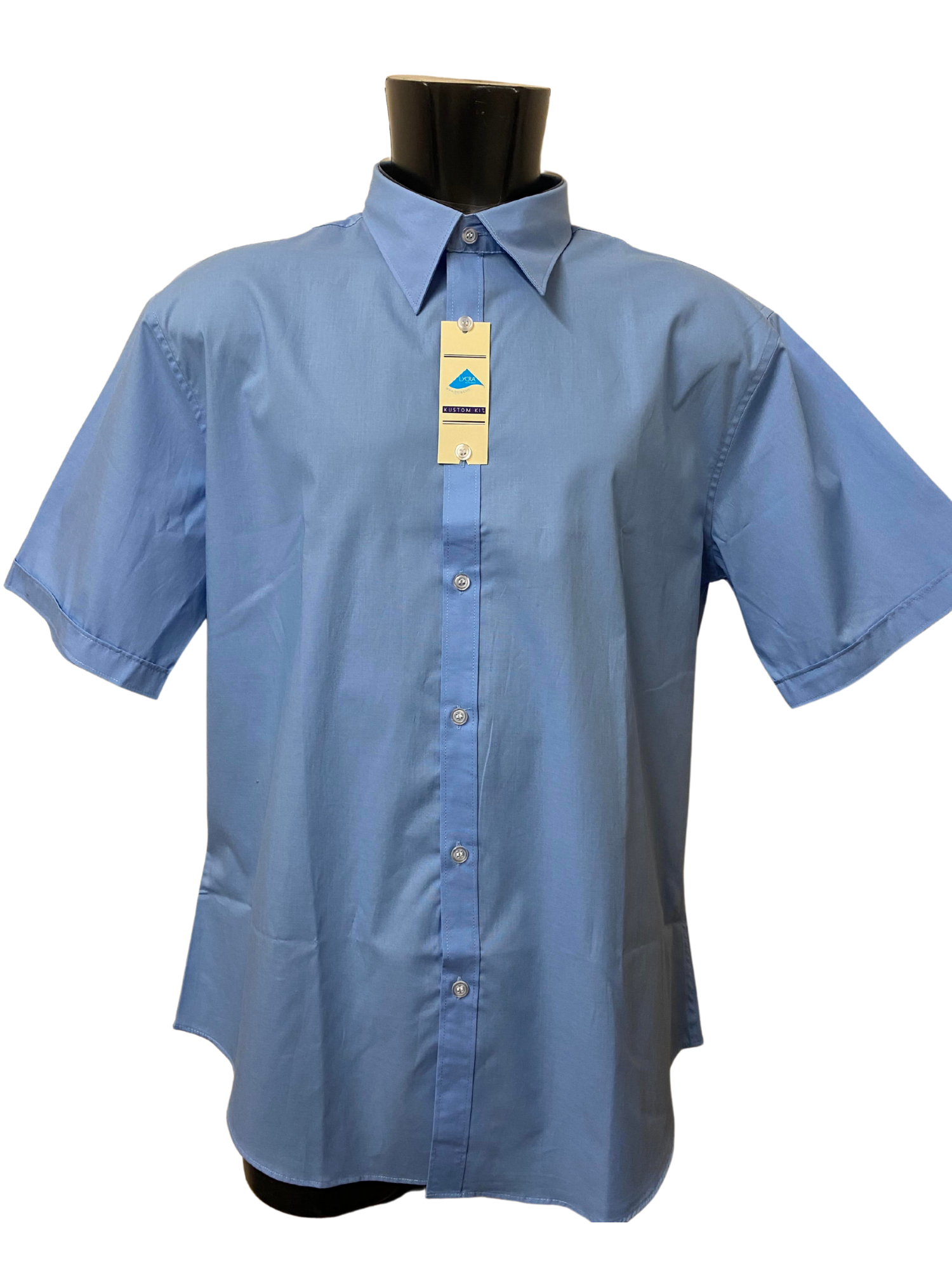 Kustom Kit Light Blue Short Sleeve Shirt | Assorted Sizes S-XL
