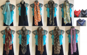 Wholesale Joblot of 100 Ladies Assorted Scarves Great Mixture of Styles