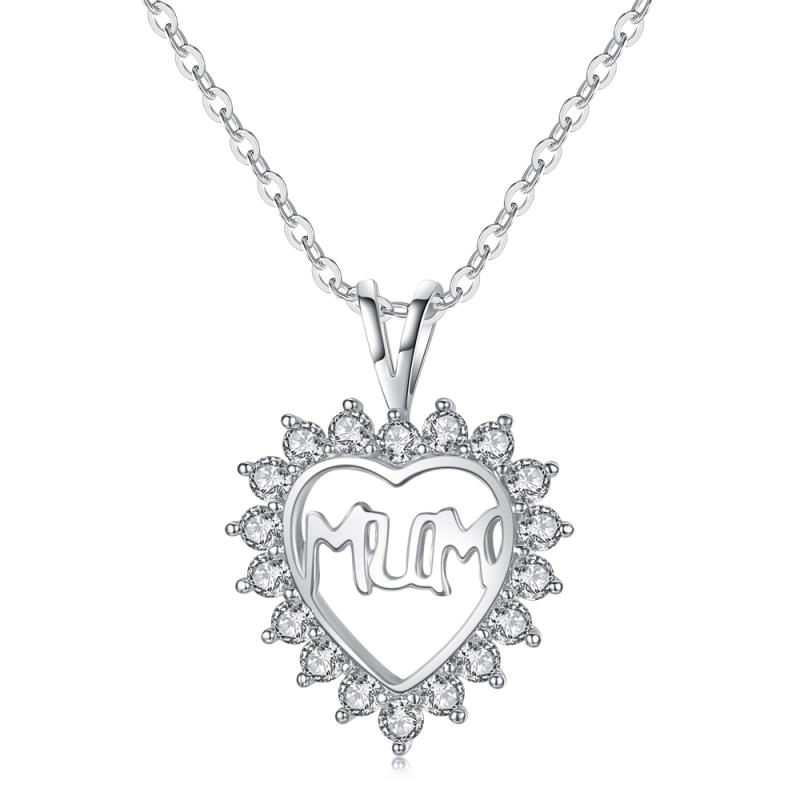 20pc Beautiful Silver Mum Pendant Necklace | UK Seller | GCJ143