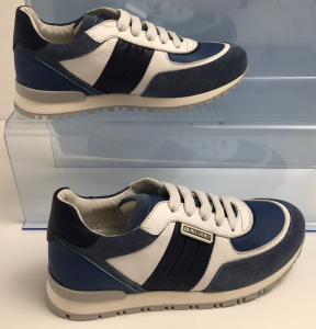 Wholesale Joblot of 4 Quis Quis Boys Leather Trainers Blue/White