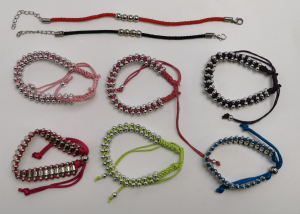 One Off Joblot Of 98 Fashion Bracelets In 3 Designs Mixed Colours