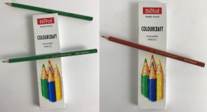Joblot of 349 Packs of 12 Berol Colourcraft Coloured Pencils - Green & Brown