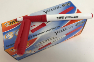 Joblot of 56 Bic Velleda Grip Dry Wipe Marker for Whiteboard Red (Pack of 12)