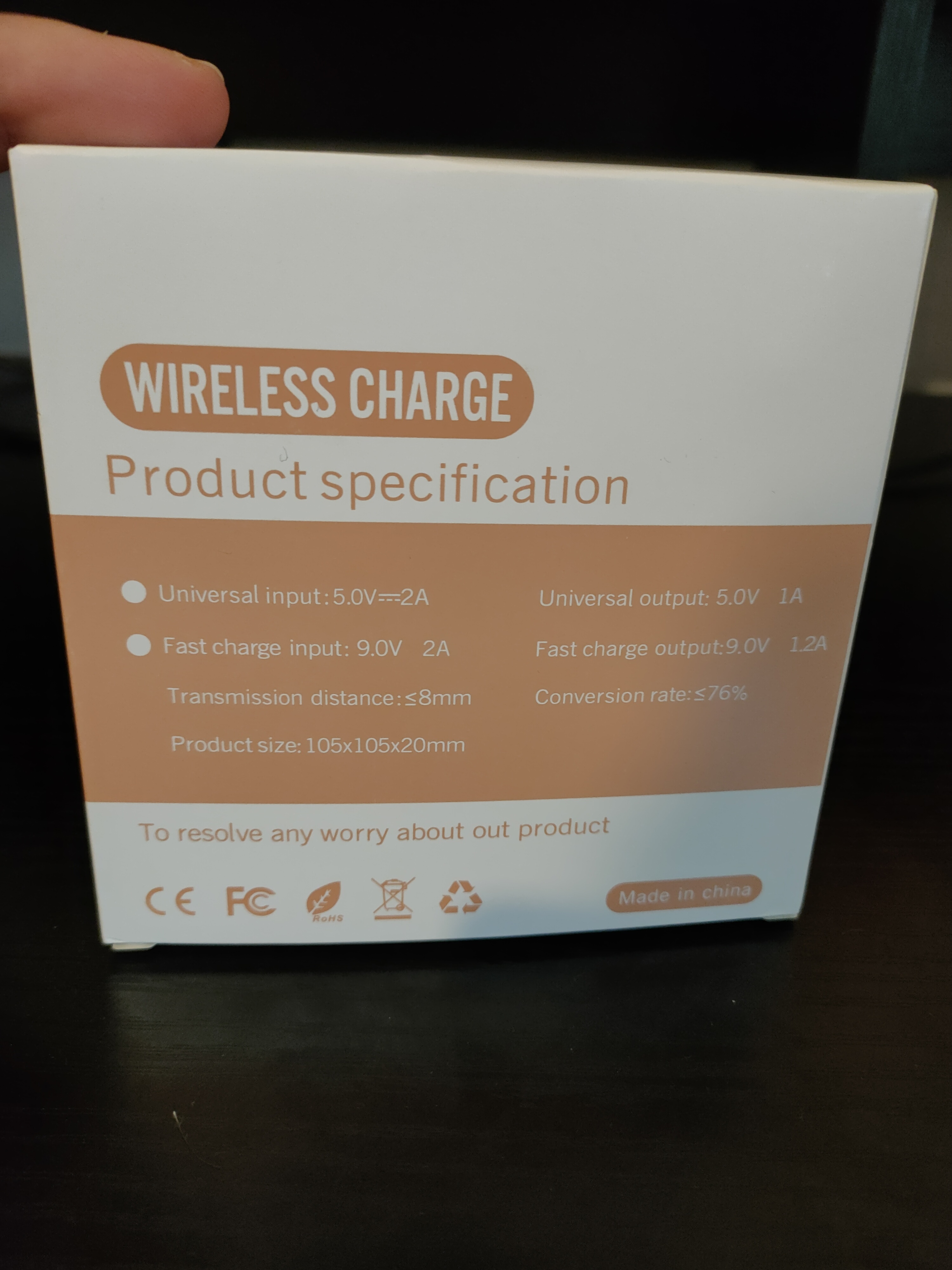 Sleek 9V Wireless Charger for iPhone and Android