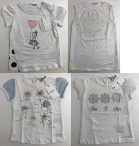 One Off Joblot of 10 Aygey Girls White Tops in 4 Styles Good Range of Sizes