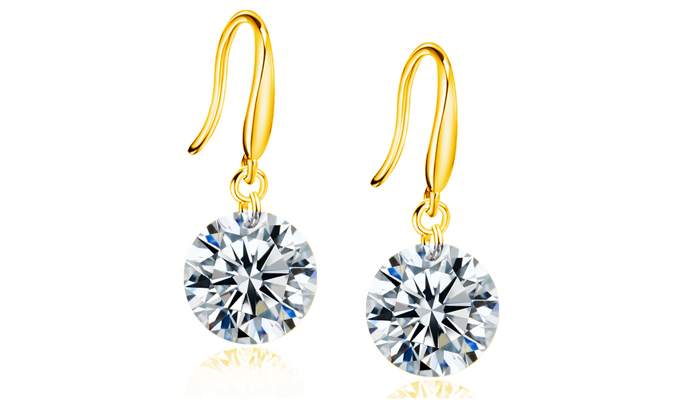 20 x Gold Tone Crystal Single Drop Earrings | UK SELLER | GCJ156-GOLD