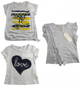 One Off Joblot of 9 Byblos Girls White Tops in 4 Styles Sizes 2 Years - 12 Years