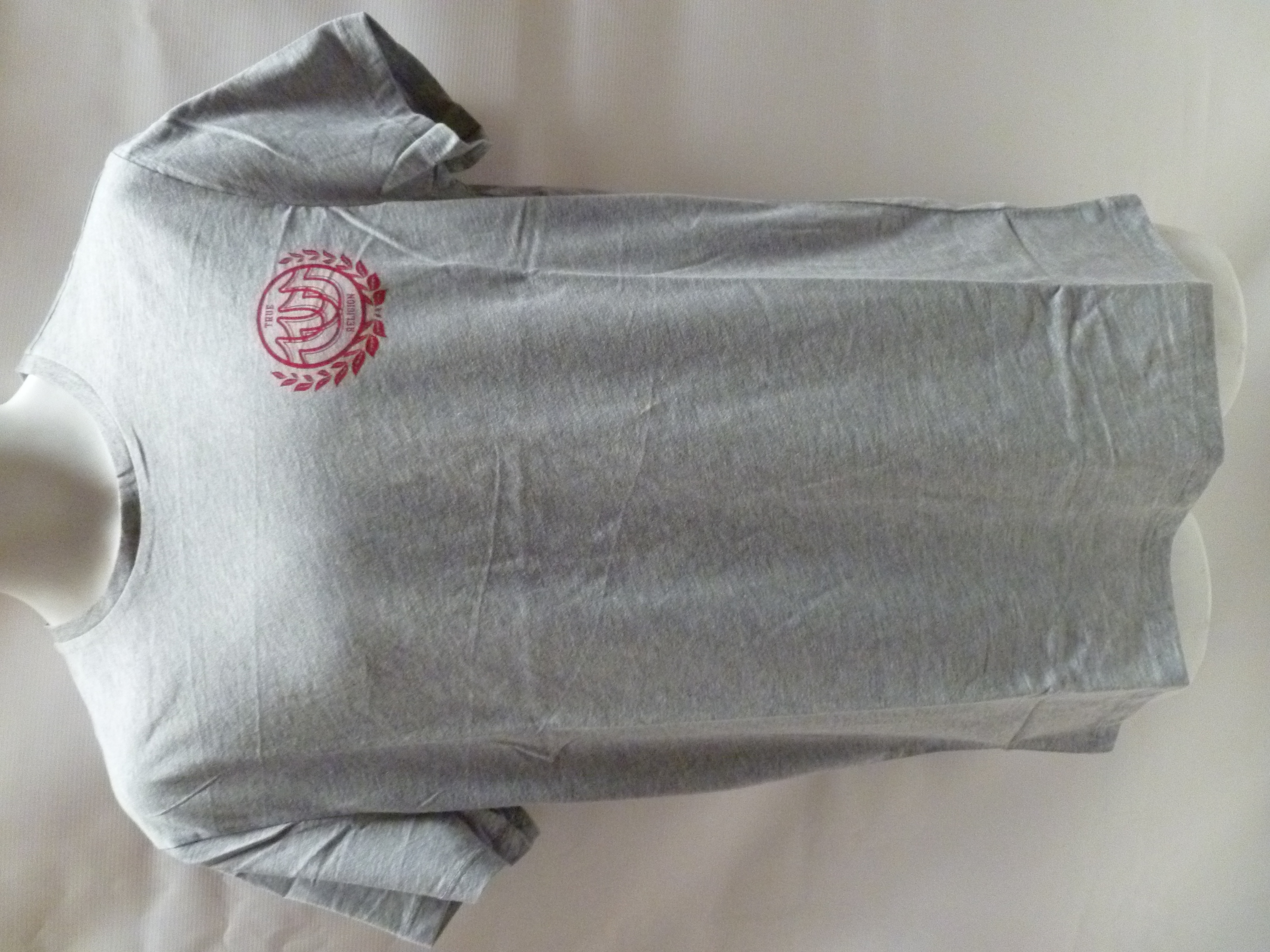 10 x True Religion Short Sleeve Crew Neck T shirt Top Grey - New