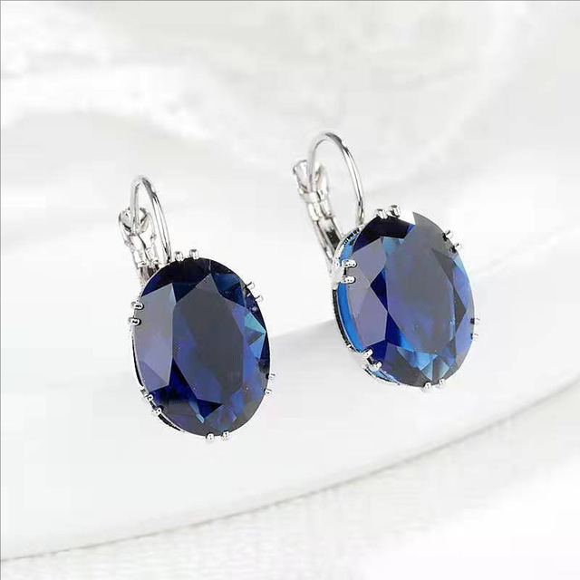 10pc BLUE ZIRCON EARRINGS | GCC037 UK SELLER 