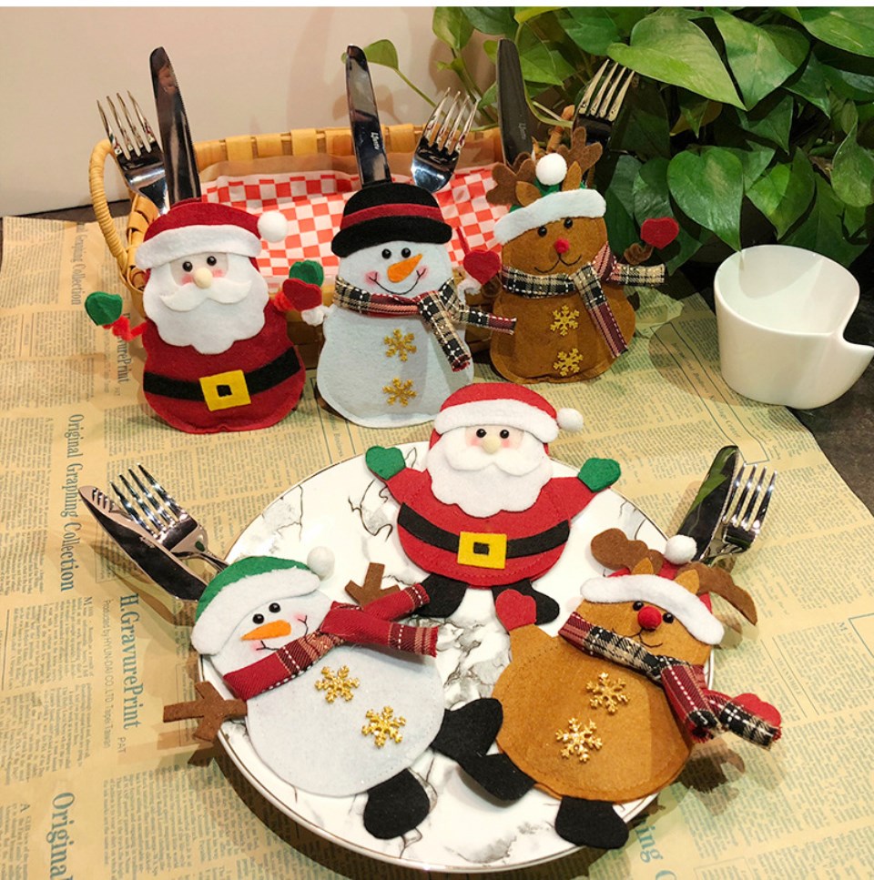 3pc CHRISTMAS CUTLERY COVERS - Box of 300