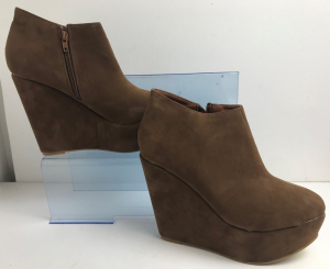 Wholesale Joblot of 20 KOI Couture Brown Suede PU Wedge Heel Sizes 3-8