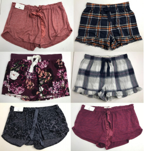 One Off Joblot of 15 Ladies Ex-Chain Store Sleep/Loungewear Shorts Mixed Styles