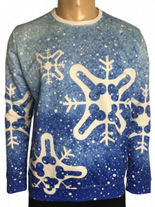 DESIGN FLAWED SNOWFLAKE 'COCK UP' CHRISTMAS JUMPER