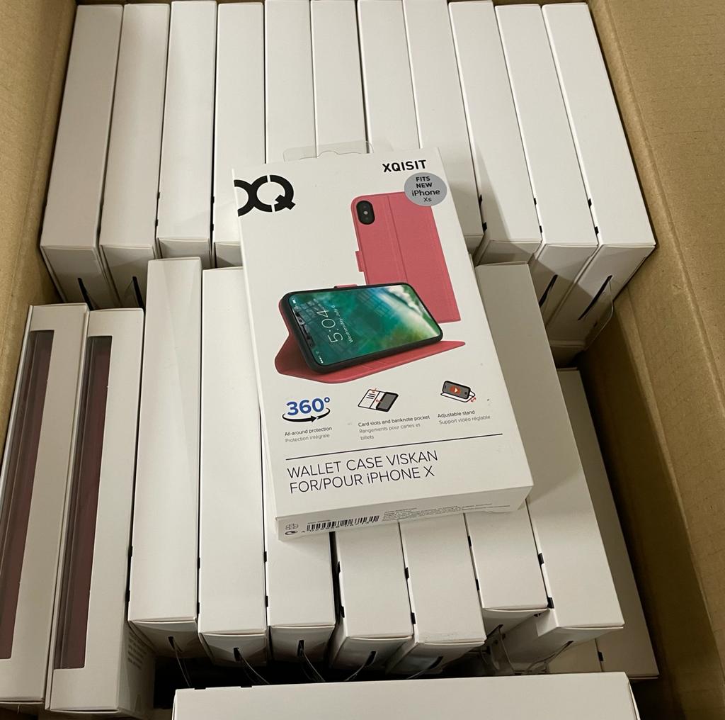 JOBLOT 100 x XQISIT Wallet Case Flip Cover For Apple iPhone X / XS - Pink