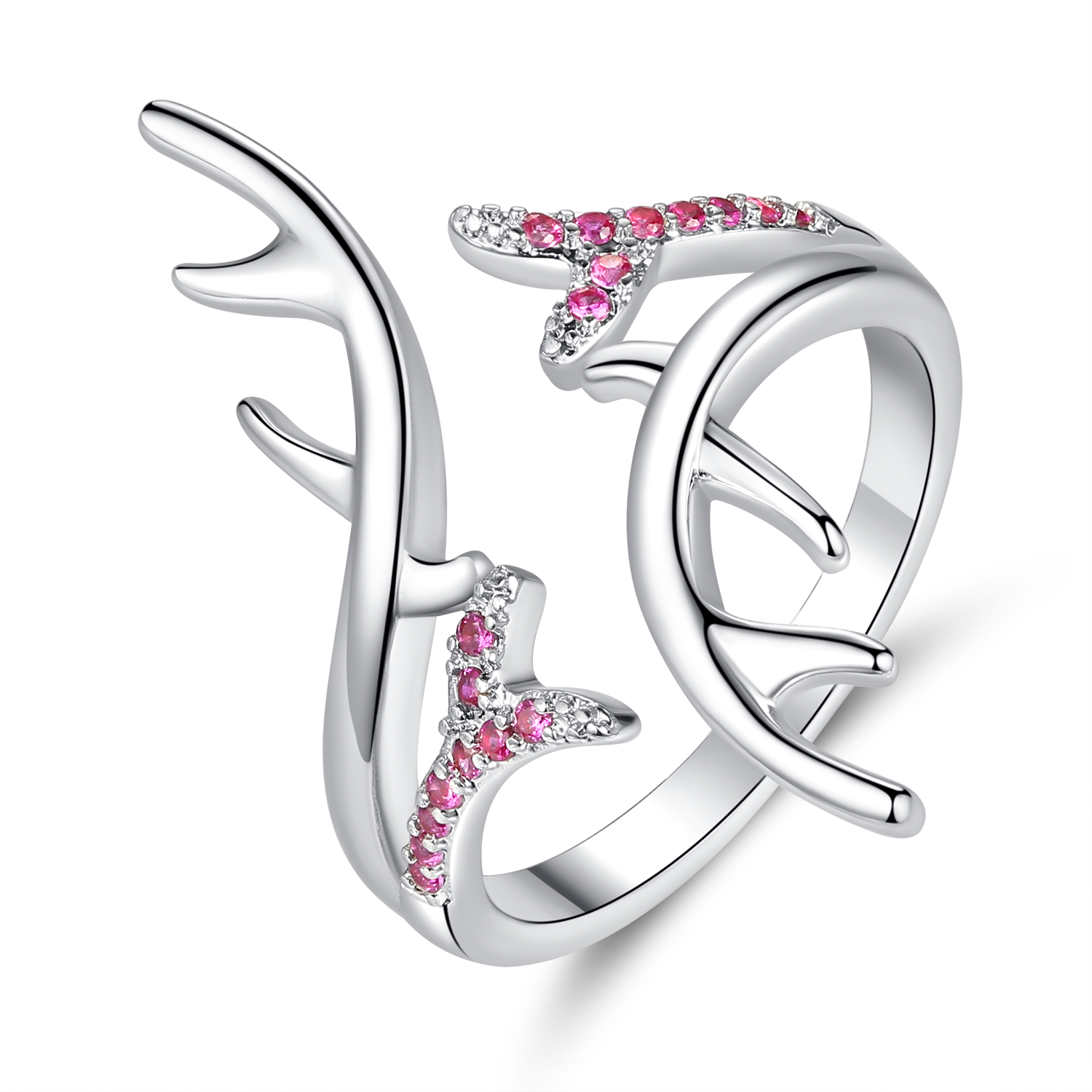 10pc REINDEER DESIGN OPEN WOMENS RING | GCJ183 UK SELLER