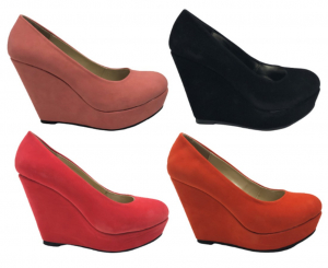 One Off Joblot of 19 KOI Couture Mixed Colour Suede Wedge Heel Sizes 3-8 U1